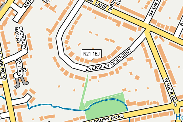 N21 1EJ map - OS OpenMap – Local (Ordnance Survey)