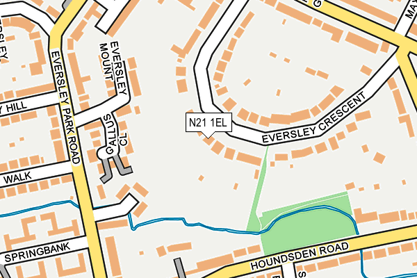 N21 1EL map - OS OpenMap – Local (Ordnance Survey)