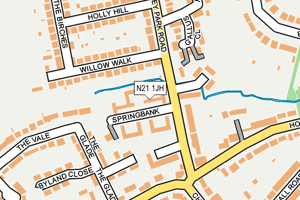 N21 1JH map - OS OpenMap – Local (Ordnance Survey)