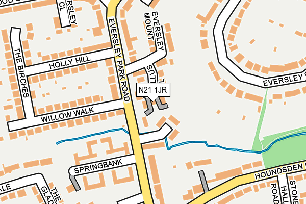 N21 1JR map - OS OpenMap – Local (Ordnance Survey)
