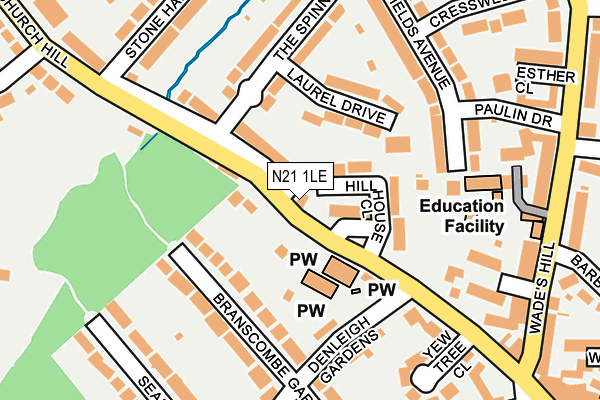 N21 1LE map - OS OpenMap – Local (Ordnance Survey)