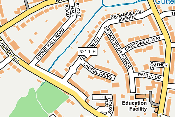 N21 1LH map - OS OpenMap – Local (Ordnance Survey)