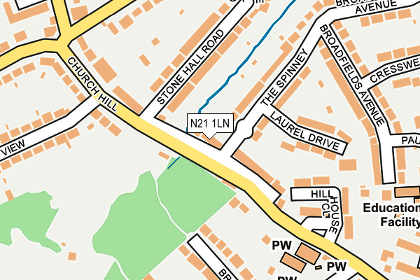 N21 1LN map - OS OpenMap – Local (Ordnance Survey)