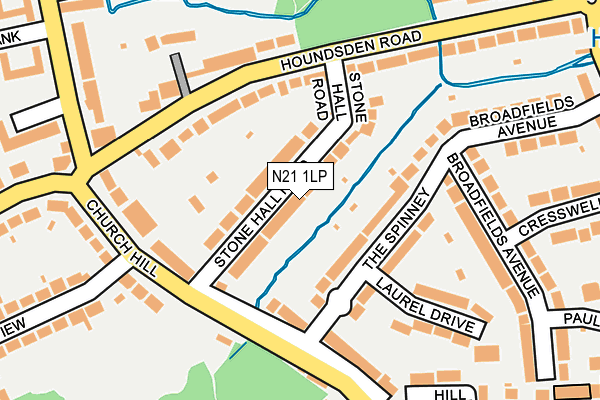 N21 1LP map - OS OpenMap – Local (Ordnance Survey)