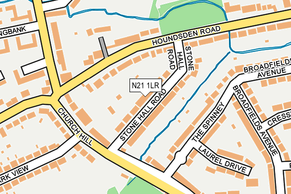 N21 1LR map - OS OpenMap – Local (Ordnance Survey)