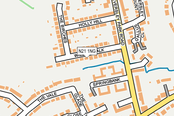 N21 1NG map - OS OpenMap – Local (Ordnance Survey)