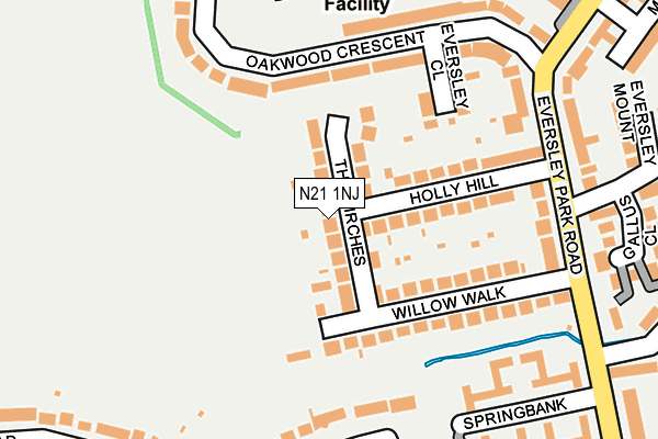 N21 1NJ map - OS OpenMap – Local (Ordnance Survey)