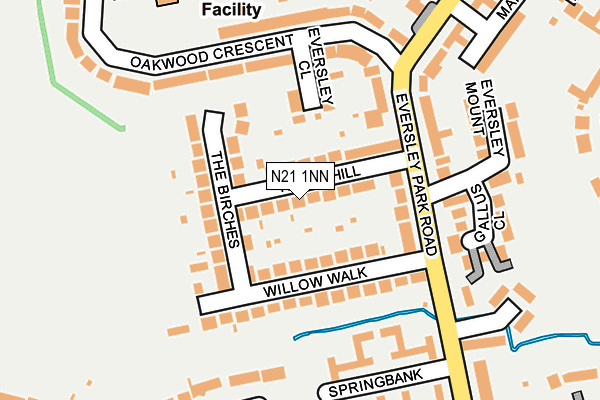 N21 1NN map - OS OpenMap – Local (Ordnance Survey)