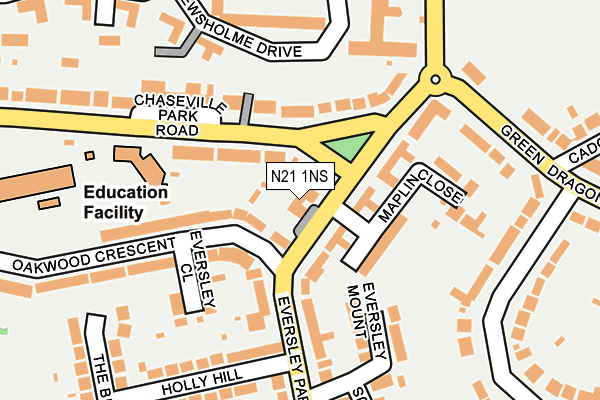 N21 1NS map - OS OpenMap – Local (Ordnance Survey)