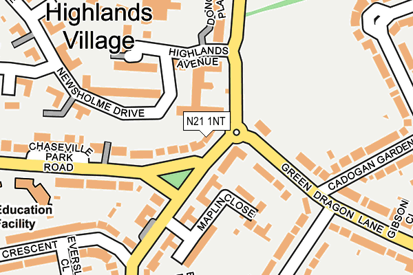 N21 1NT map - OS OpenMap – Local (Ordnance Survey)