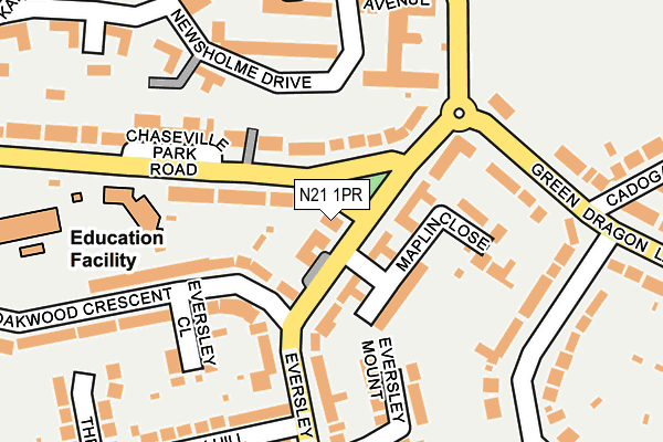 N21 1PR map - OS OpenMap – Local (Ordnance Survey)