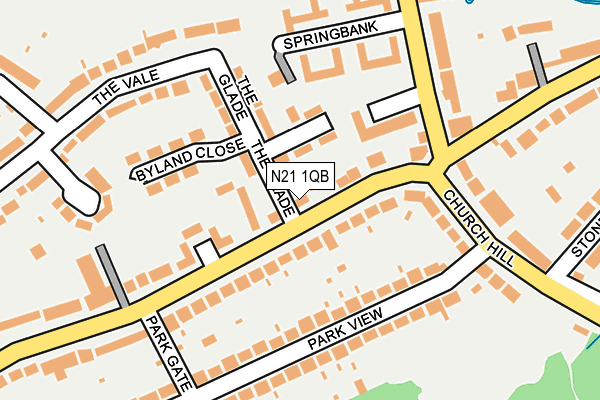 N21 1QB map - OS OpenMap – Local (Ordnance Survey)