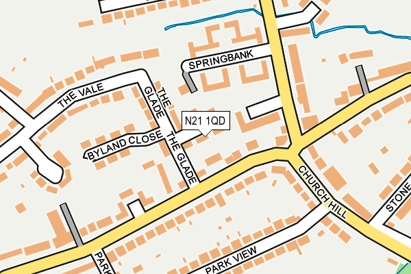 N21 1QD map - OS OpenMap – Local (Ordnance Survey)