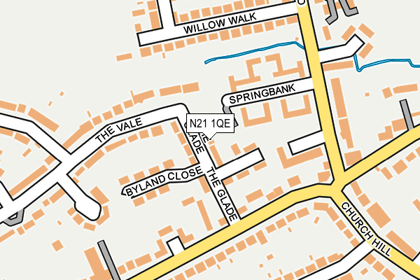 N21 1QE map - OS OpenMap – Local (Ordnance Survey)