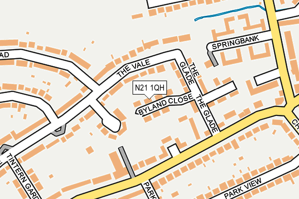 N21 1QH map - OS OpenMap – Local (Ordnance Survey)
