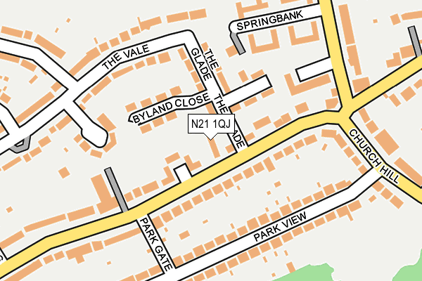 N21 1QJ map - OS OpenMap – Local (Ordnance Survey)