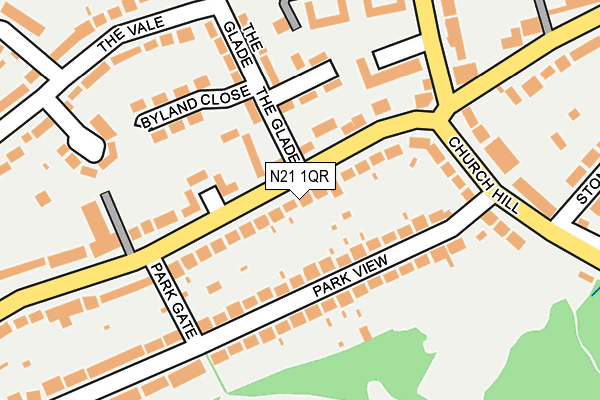 N21 1QR map - OS OpenMap – Local (Ordnance Survey)