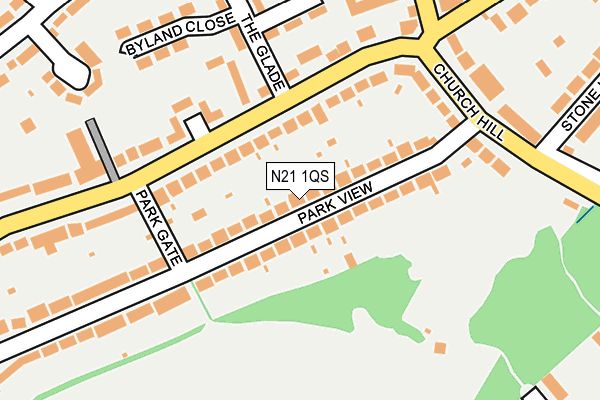 N21 1QS map - OS OpenMap – Local (Ordnance Survey)