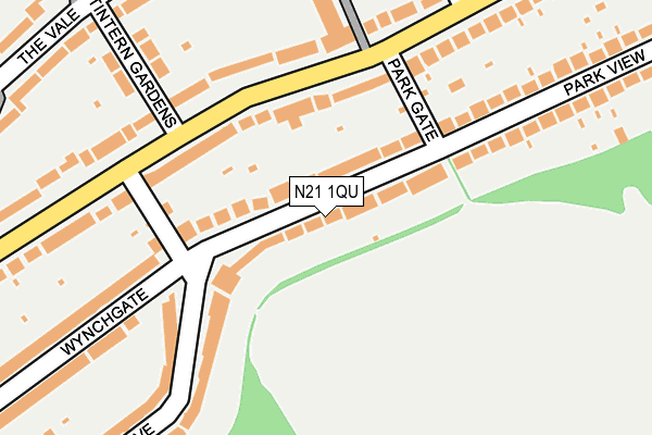 N21 1QU map - OS OpenMap – Local (Ordnance Survey)