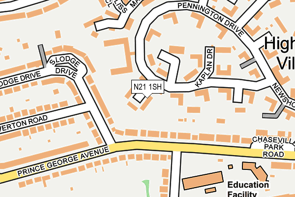 N21 1SH map - OS OpenMap – Local (Ordnance Survey)