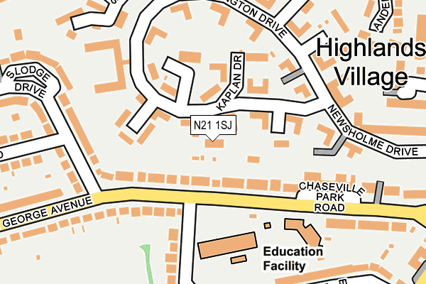 N21 1SJ map - OS OpenMap – Local (Ordnance Survey)