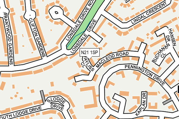 N21 1SP map - OS OpenMap – Local (Ordnance Survey)