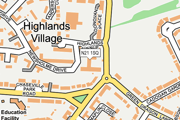 N21 1SQ map - OS OpenMap – Local (Ordnance Survey)