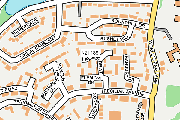 N21 1SS map - OS OpenMap – Local (Ordnance Survey)