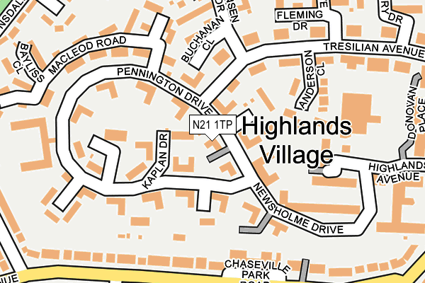 N21 1TP map - OS OpenMap – Local (Ordnance Survey)