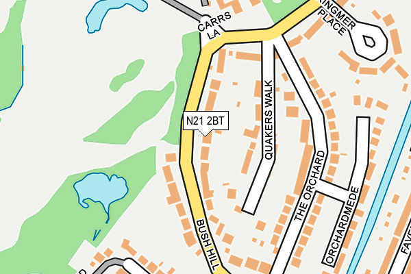 N21 2BT map - OS OpenMap – Local (Ordnance Survey)