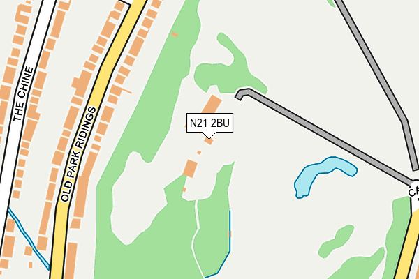 N21 2BU map - OS OpenMap – Local (Ordnance Survey)