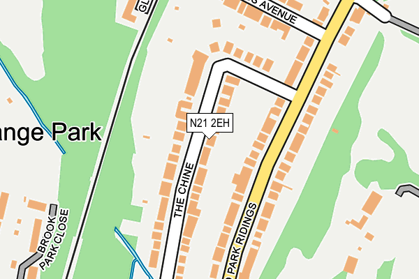 N21 2EH map - OS OpenMap – Local (Ordnance Survey)