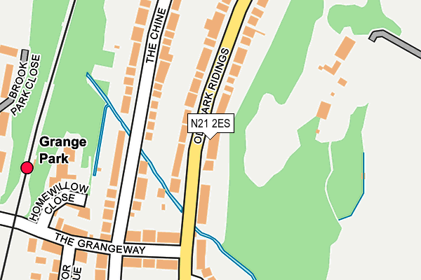 N21 2ES map - OS OpenMap – Local (Ordnance Survey)