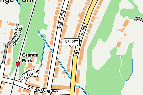 N21 2ET map - OS OpenMap – Local (Ordnance Survey)