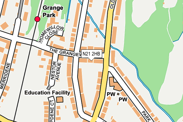 N21 2HB map - OS OpenMap – Local (Ordnance Survey)