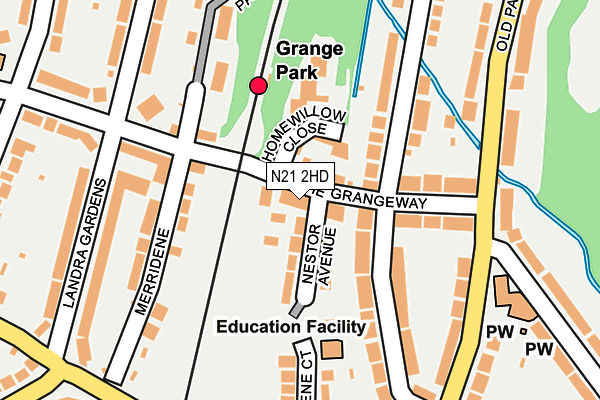 N21 2HD map - OS OpenMap – Local (Ordnance Survey)