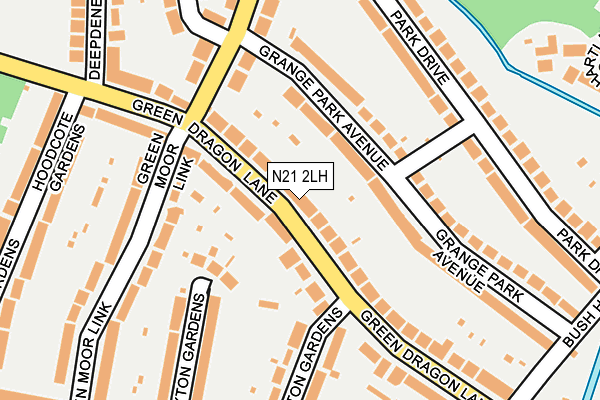 N21 2LH map - OS OpenMap – Local (Ordnance Survey)