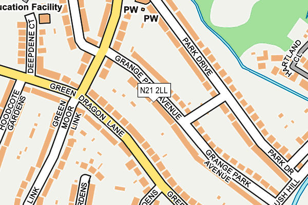 N21 2LL map - OS OpenMap – Local (Ordnance Survey)