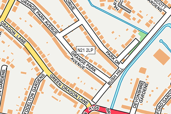 N21 2LP map - OS OpenMap – Local (Ordnance Survey)