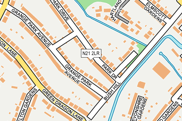 N21 2LR map - OS OpenMap – Local (Ordnance Survey)