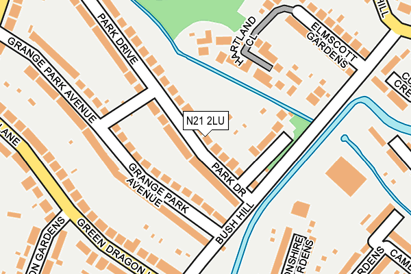 N21 2LU map - OS OpenMap – Local (Ordnance Survey)