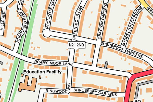 N21 2ND map - OS OpenMap – Local (Ordnance Survey)