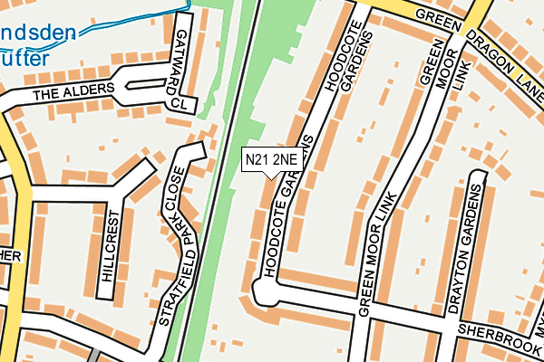 N21 2NE map - OS OpenMap – Local (Ordnance Survey)