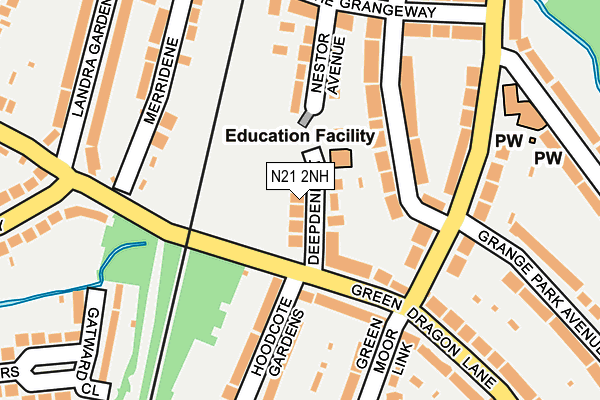 N21 2NH map - OS OpenMap – Local (Ordnance Survey)