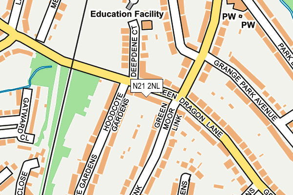 N21 2NL map - OS OpenMap – Local (Ordnance Survey)