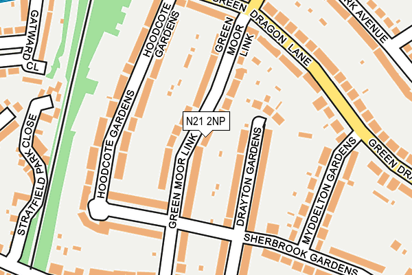 N21 2NP map - OS OpenMap – Local (Ordnance Survey)