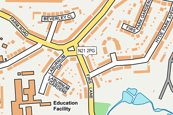 N21 2PG map - OS OpenMap – Local (Ordnance Survey)