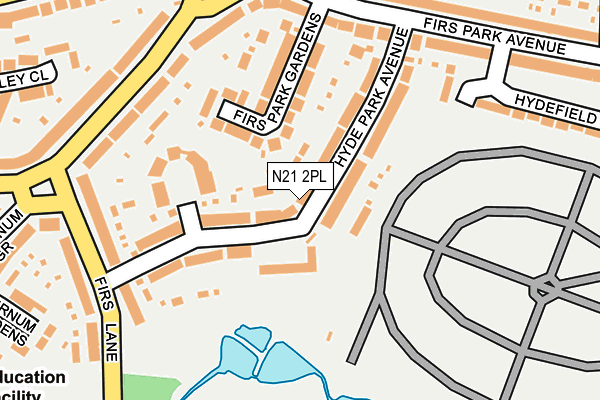 N21 2PL map - OS OpenMap – Local (Ordnance Survey)
