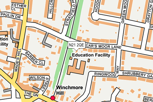 N21 2QE map - OS OpenMap – Local (Ordnance Survey)