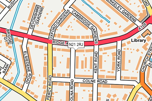 N21 2RJ map - OS OpenMap – Local (Ordnance Survey)
